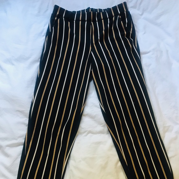 Eclipse Vertical Striped paper bag pants - Picture 1 of 2